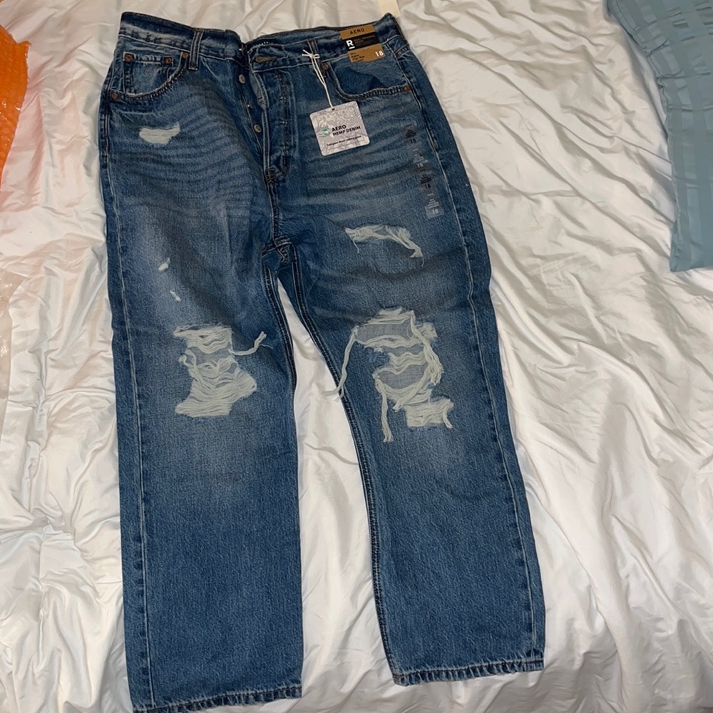 Aero 90’s super high rise straight jeans